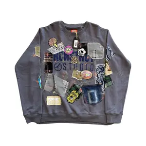 Patchwork Crew Neck Sweater