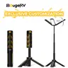 BOUGERV LED Camping Lantern with Tripod Base - 1800 Lumens Cordless Work Light, 3 Adjustable Dimmable Heads, 8000mAh Rechargeable, 3.4ft Telescopic Adjustable Stand, Switch, Cool Outdoor Stuff, Garage & Campsite Use, Portable Camping Gear