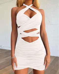 White Cut-out Bodycon Dress