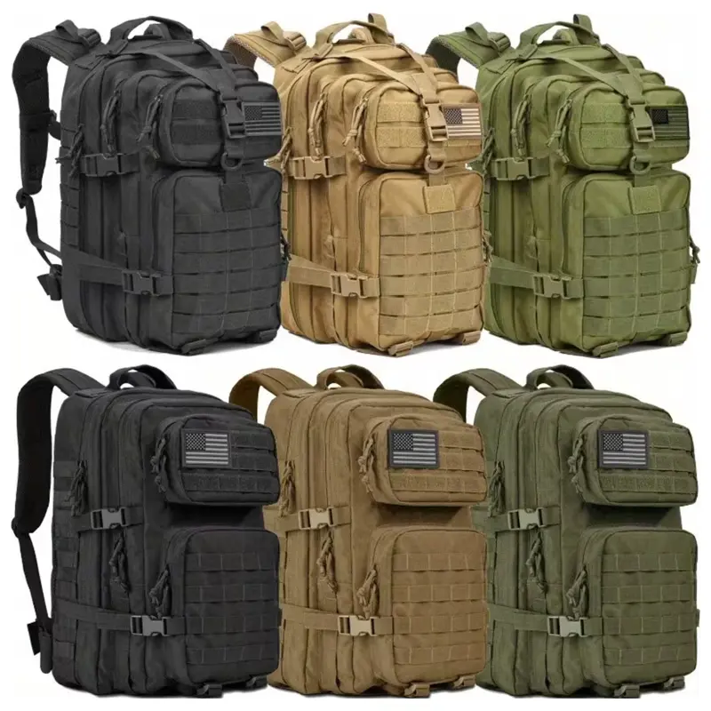 45L Tactical Backpack, 900D Modular MOLLE Backpack with Multiple Pockets & 17-inch Laptop Sleeve, Expandable 3-Day Pack for Hiking Camping, Birthday & Anniversary Gift for Husband Dad