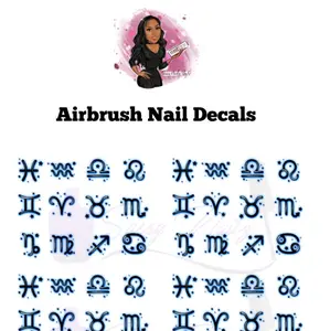Zodiac Airbrush Nail Decals