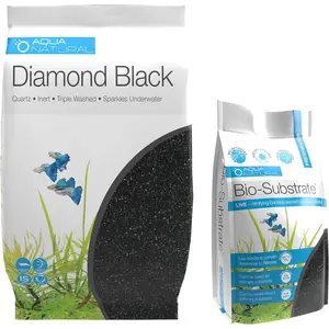 Bio Substrate and Dry Substrate kit for New and existing Aquariums, Diamond Black, BIOKIT004