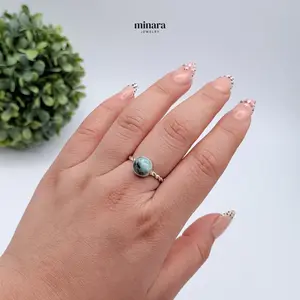 MINARA 950 Silver OPALO ANDINO Twisted Ring - Anillo Entorchado