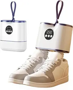 Shoe Dryer & Boot Dryer 55℃ Gentle Warm Air Fast Dryer with 8-Level Timer Retractable Hose Portable for Work Boots Sneakers Gloves Ski Boots Efficient Drying Customizable Time On-the-Go Use