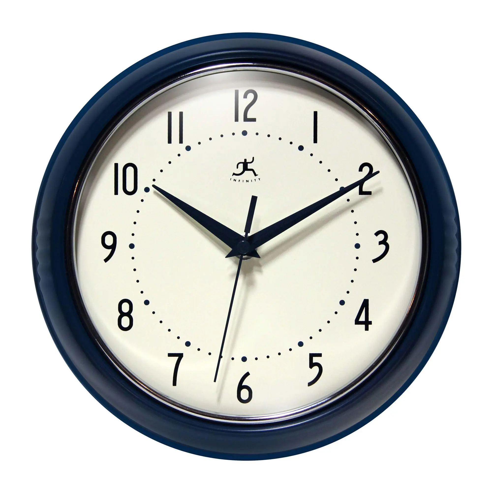 Infinity Instruments Retro 9.5" Aluminum Wall Clock Infinity Instruments Retro 9.5" Aluminum Wall Clock