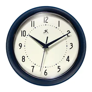 Infinity Instruments Retro 9.5" Aluminum Wall Clock