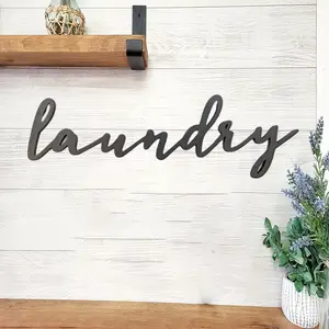 Laundry Store Calligraphy Sign, Farmhouse Style Laundry Room Decor, Home Wall Art, Text Gift, Moving Celebration, Laundry Room Sign, Signage