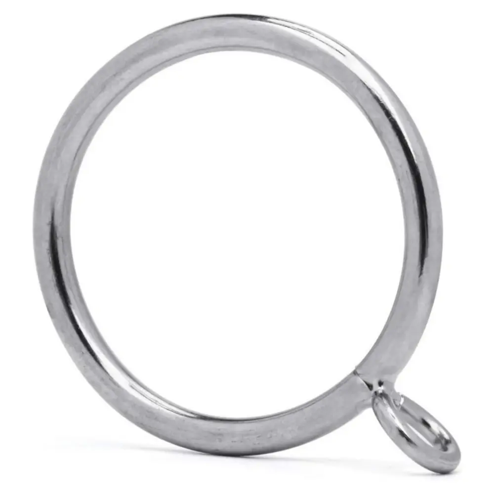 10 Pack Curtain Rings with Eyelets, Metal Eyelet Drapery Rings for Hanging Pinch Pleat Curtain Pin Drape Hooks, Curtain Rings 1.5 Inch I D
