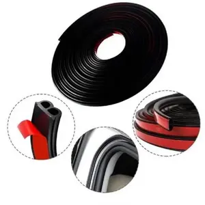 5m Car Door Seal Strip, 1 Count B Type Car Soundproof Rubber Seal Strip, Universal Car Exterior Accessories