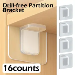 16Pcs Shelf Support Pegs, TikTok Viral Punch-Free Adhesive Pins, Thickened Sturdy Shelf Brackets, Heavy-Duty Durable closet Cabinet Shelf Holders, Easy Install No-Drill Storage Hooks for Home Kitchen Bathroom Cabinet Organization