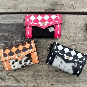 Black Pink or Brown Checkered Small Wallet by Double B Wild Rags