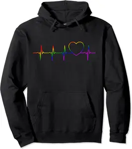 LGBT Heartbeat Gift For Proud Gays & Lesbians Pullover Hoodie - Laronstu Shop 63B07RPPDDBJ