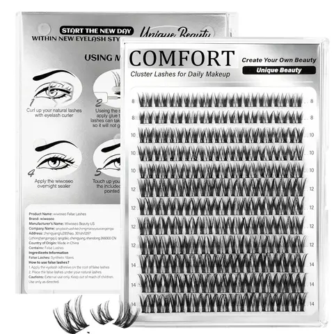132-Piece Flaunt Flora Eyelash Cluster Set, Natural Lash Extension Kit, Wispy Short Individual Lashes, 8-14mm Wet Look Effect, Daily Makeup, Individual Eyelashes Kit, Eyelash Extensions, False Eyelashes Set, DIY Lash Cluster, False Eyelash Clusters