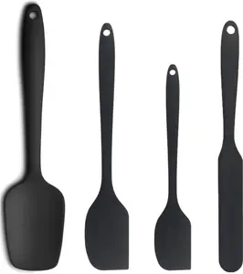 4 Pcs Silicone Spatula,Food Grade Rubber Spatula, Spatulas Silicone Heat Resistant, Used for Baking, Cooking, non Stick, Dishwasher Safe, BPA Free