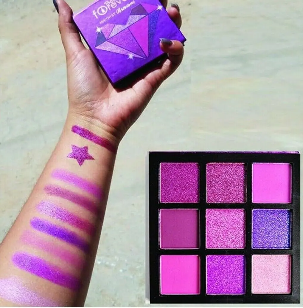 Amethyst Obsessions Eyeshadow Palette Glitter Makeup Metallic Color Matte Smooth Shimmer Cosmetic Pack