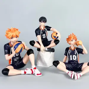 Anime Haikyuu Volleyball Character Statue Hinata Kageyama Mini Collectible Model PC Case Ornament Gift