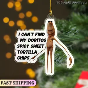Marcus the Worm Meme Acrylic Ornament, Personalized acrylic/wood Ornament, Funny Holiday Decoration, Internet Humor Gift