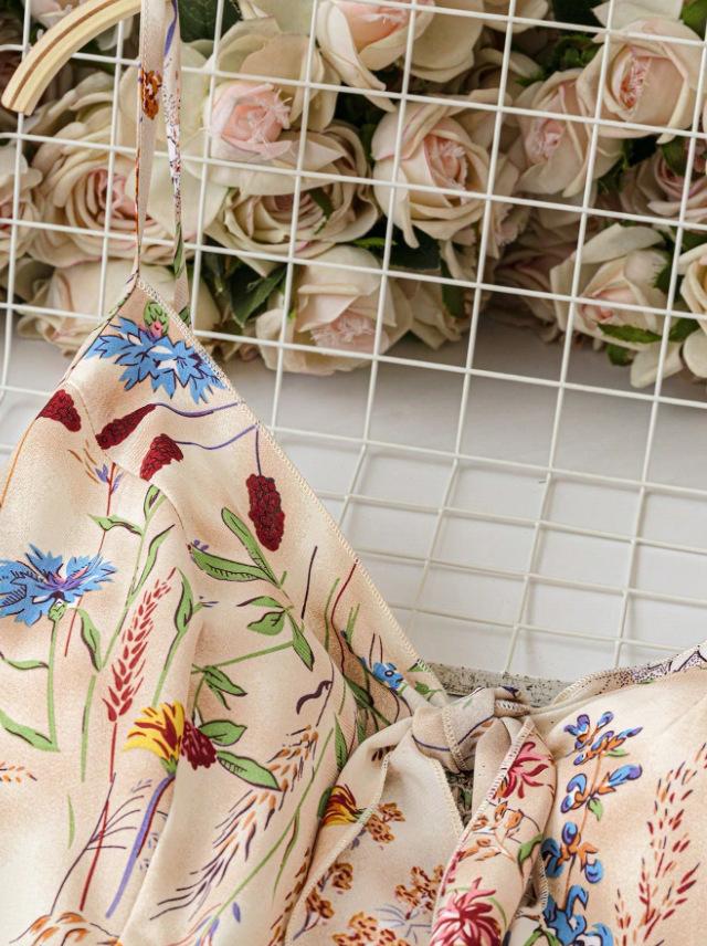 Women's Boho Floral-Print Cami Dress, Fashion Casual A-Line Dress for Beach Holiday Vacation, Perfect for Summer Spring