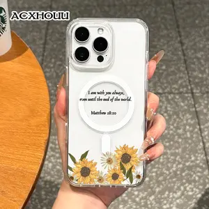 Girly Magnetic Case for iPhone11/12/13/14/15/16/17/promax, Matthew 28 20 Presence MagSafe Ready, Slim Fit, Drop-Proof | Perfect for Soft Girl Aesthetic