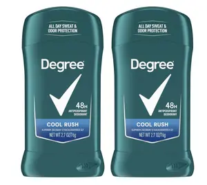 Degree Men Original Antiperspirant Deodorant Cool Rush Twin Pack 48-Hour Sweat & Odor Protection Antiperspirant For Men 2.7 oz