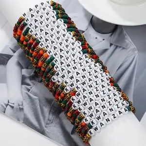 Happy Kwanzaa Letter Bracelet - Festive African American Style