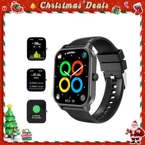 [Valentine's Day] Nerunsa 2026 Smartwatch 1.85" Touchscreen with 110+ Exercise Modes Sleep Monitoring Daily Alerts Multifunctional Wearable Device for Holiday Gifts Compatible with Smartphones - Wristwatch