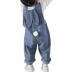 Boys Overalls 2026 New Fashion Cute Bunny Ears Design Foreign Style Casual Pants for Youngsters Outdoor Activity
