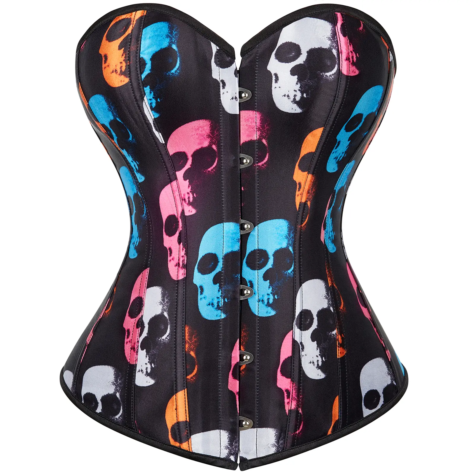 Corset BustierTop Lingerie for Women Skull Flower Sexy Lace up Burlesque Vintage Halloween Pirate Steampunk Gothic Renissance Costume Outfits Cosplay Party Plus Size Black