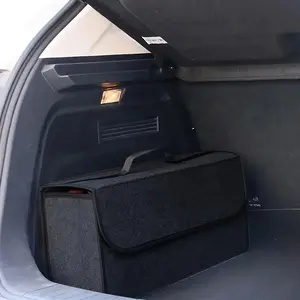 Car Trunk Storage Box, Portable Foldable Car Trunk Organizer, Felt Cloth Storage Box, Car Interior Organizing Container, Car Organizer, Car Interior Accessory