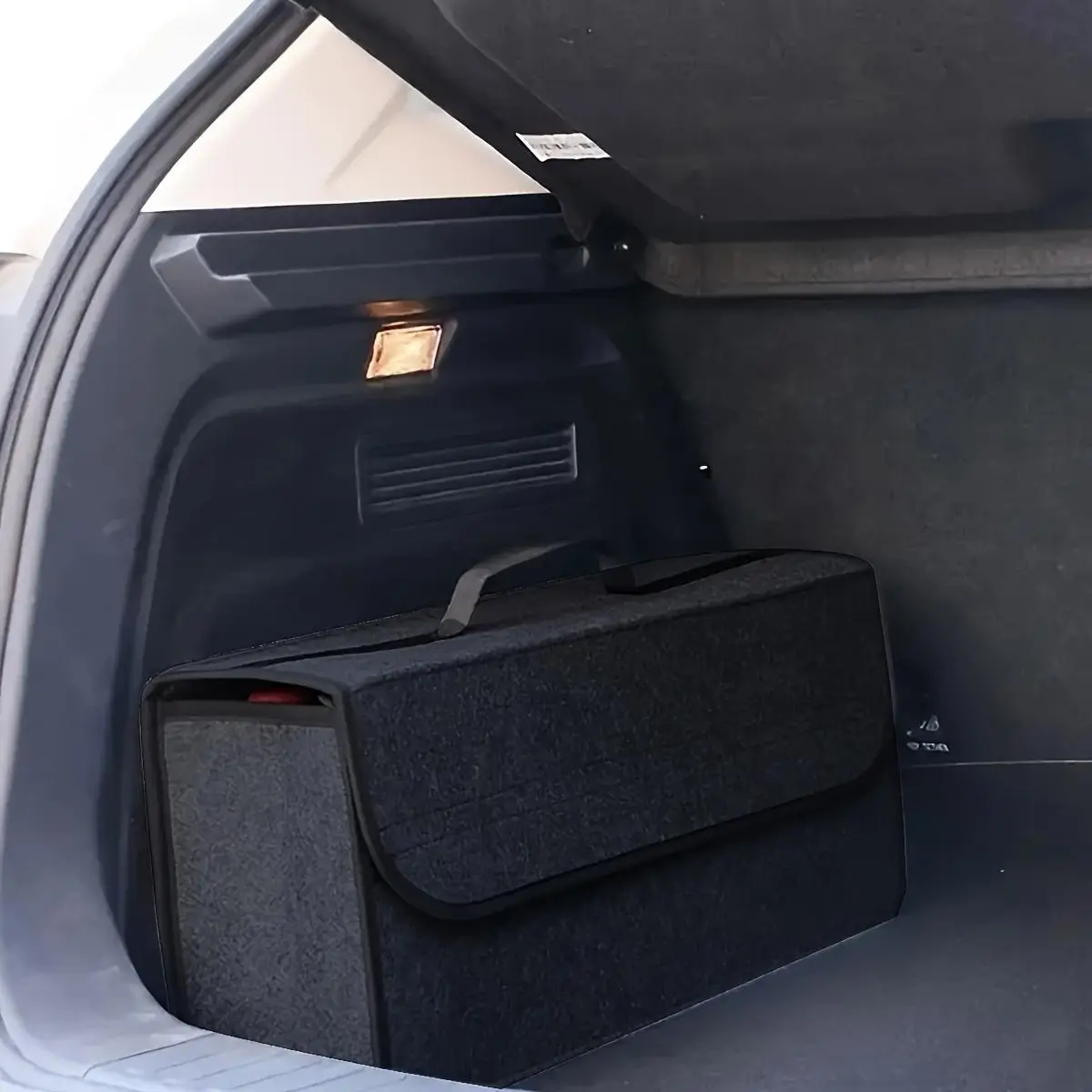 Car Trunk Storage Box, Portable Foldable Car Trunk Organizer, Felt Cloth Storage Box, Car Interior Organizing Container, Car Organizer