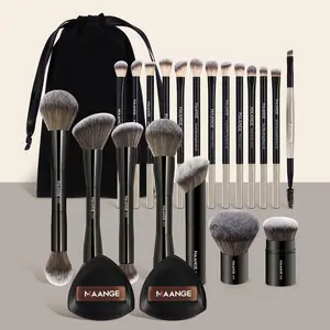 Multifunctional Makeup Brush Set, 20pcs Makeup Brushes & 2 Counts Air Cushion Puffs & 1 Count Drawstring Bag, Professional Makeup Tools for Women
