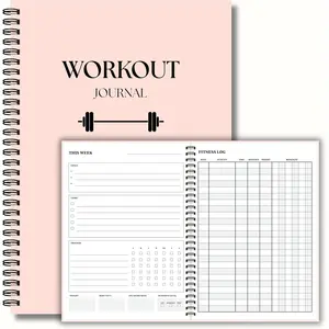 Workout Journal for Women - Fitness Journal & Workout Logbook, Gym Fitness Planner with 52 Weeks of , Exercise Log Book for  &  - Hard-Cover Spiral Binding -