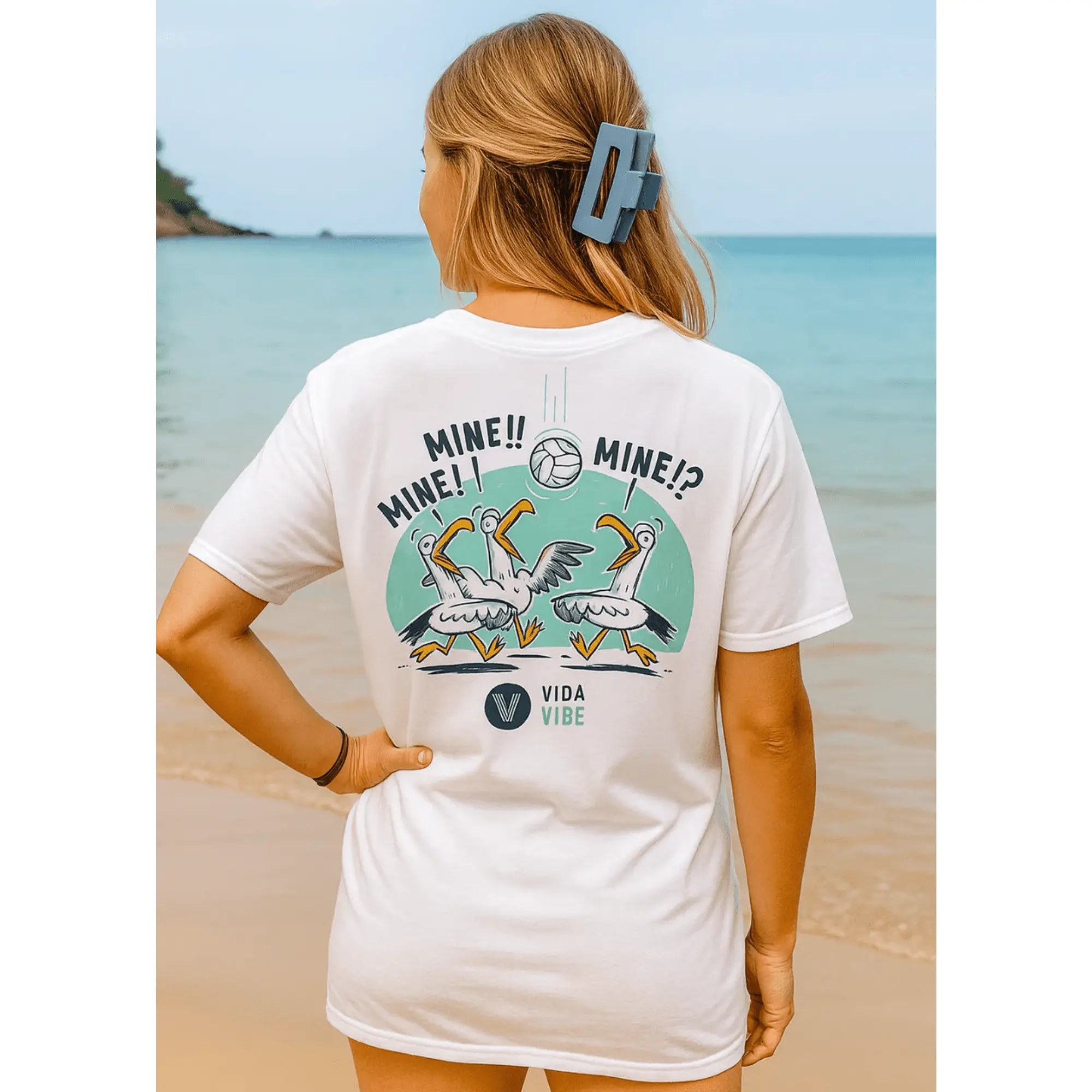 VidaVibe Mine Mine Mine Women's Volleyball Tee - Graphic Cotton T-shirt