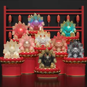 Ancient Nine Fox Design Blind Box, Blind Bag, 1 Box Random Cute Action Figure Mystery Box for Home Decor, Ideal Birthday Gifts