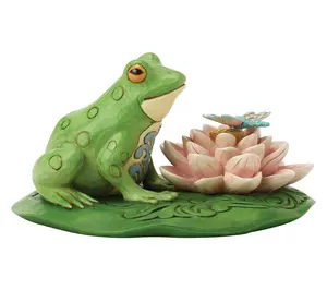 Jim Shore Heartwood Creek Frog on Lilypad Figurine 3in H Jim Shore Heartwood Creek Frog on Lilypad Figurine 3in H