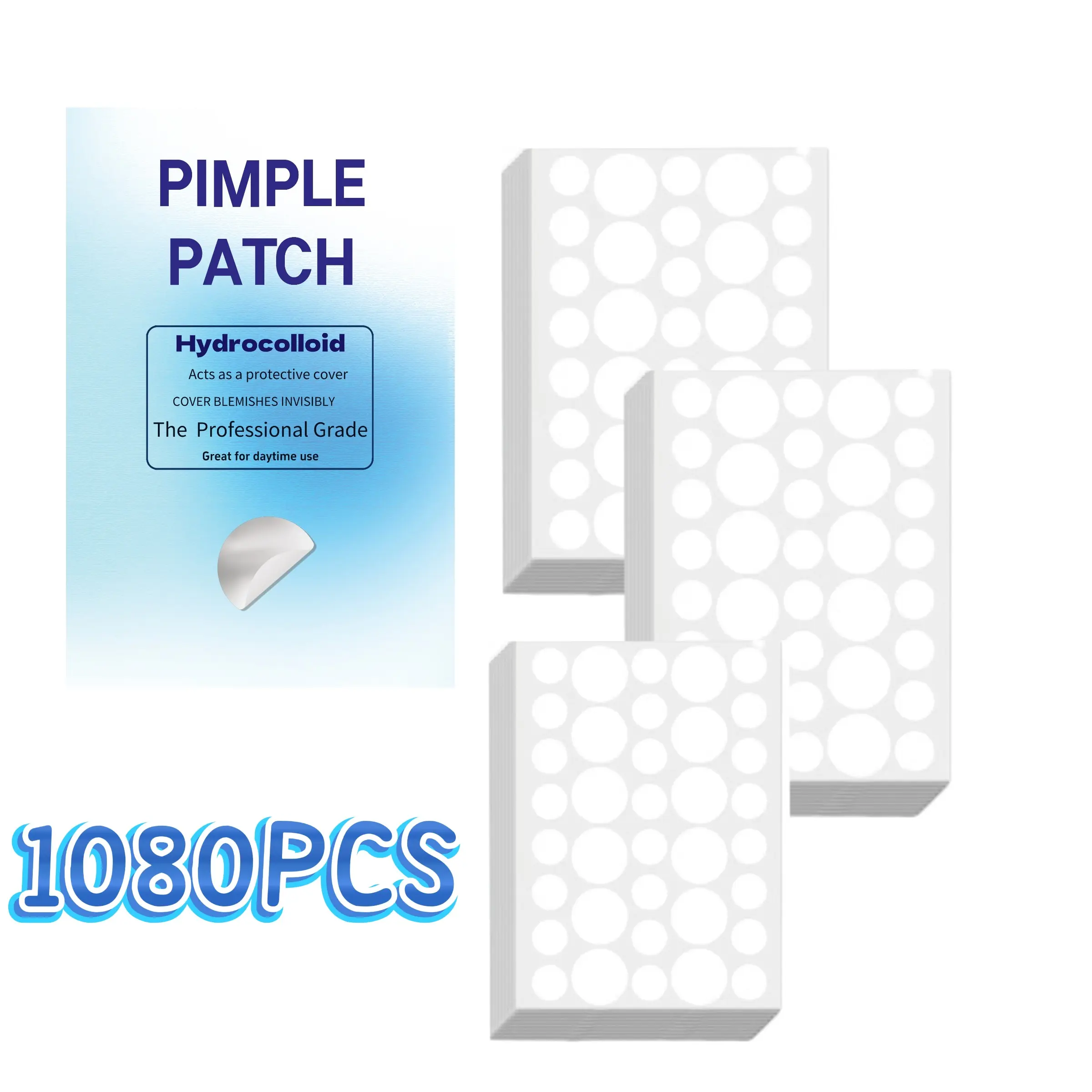 360/720/1080pcs Large Capacity Acne Patches Acne Pimple Patch Invisible Concealer Hydrogel Patch Overnight Party Acne Care Student Stockpile First Choice