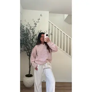 Gingham Glow Sweater