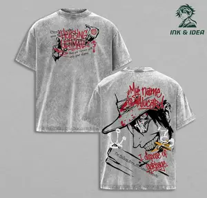 Hellsing Alucard “I Dispose of Garbage” T-Shirt, Gothic Anime Graphic Tee, Horror Manga Oversized Streetwear