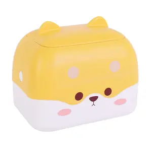 Cute Robot Bathroom Organizer with Strong Suction Cups Clear Waste Paper Storage Shelf (White, One Size)