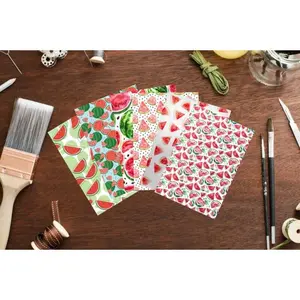 Clay Transfer Paper, Watercolor Watermelon , Polymer Clay Transfer Sheet Paper