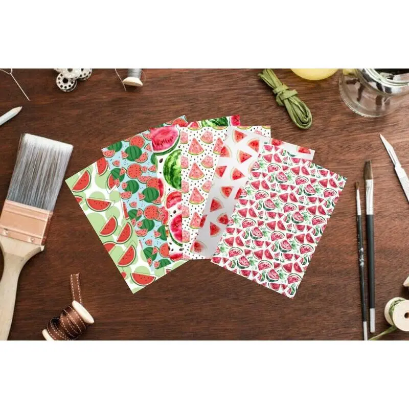 Clay Transfer Paper, Watercolor Watermelon , Polymer Clay Transfer Sheet Paper