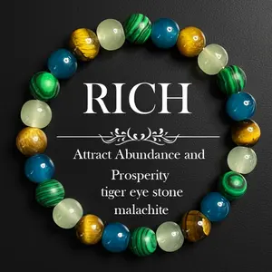 Fashionable Crystal Bracelet for Women and Men, Tiger Eye Stone Beaded Bracelet, Spiritual Protection Jewelry Accessories for Banquet Party, Birthday Gift, High Quality Bracelet