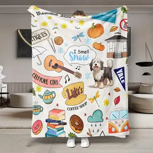 Gilmore Girls Theme Flannel Blanket, Soft Lightweight Warm, Perfect for Bed Sofa Office Camping Travel, Multi-Purpose Gift Idea