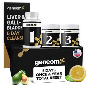 Geneomx Liver & Gallbladder Cleanse, Scientifically Formulated 5-Day Best Liver Cleanse Detox & Repair Fatty Liver Program to Optimize Liver Function, Support Bile Flow & Promote Gallbladder Health