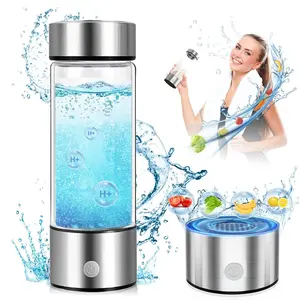 Hydrogen Water Bottle 2025 Advanced 5th Gen SPE PEM Technology Portable Rechargeable Generator Chlorine Ozone Free Stainless Steel 14oz Tumbler Drinkware Mug