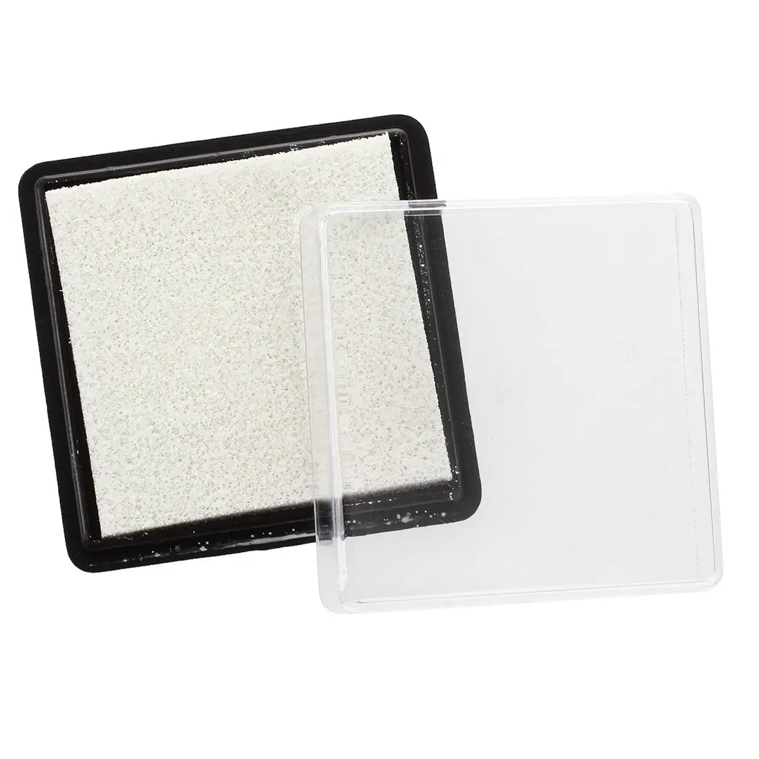40Mm*40Mm Universal Rectangular White Stamp Ink Pad - Safe for Children, Ink Sponge Equipped, Long-Lasting, Plenty of Sponge Oil, for Weddings, Fingerprint Documents