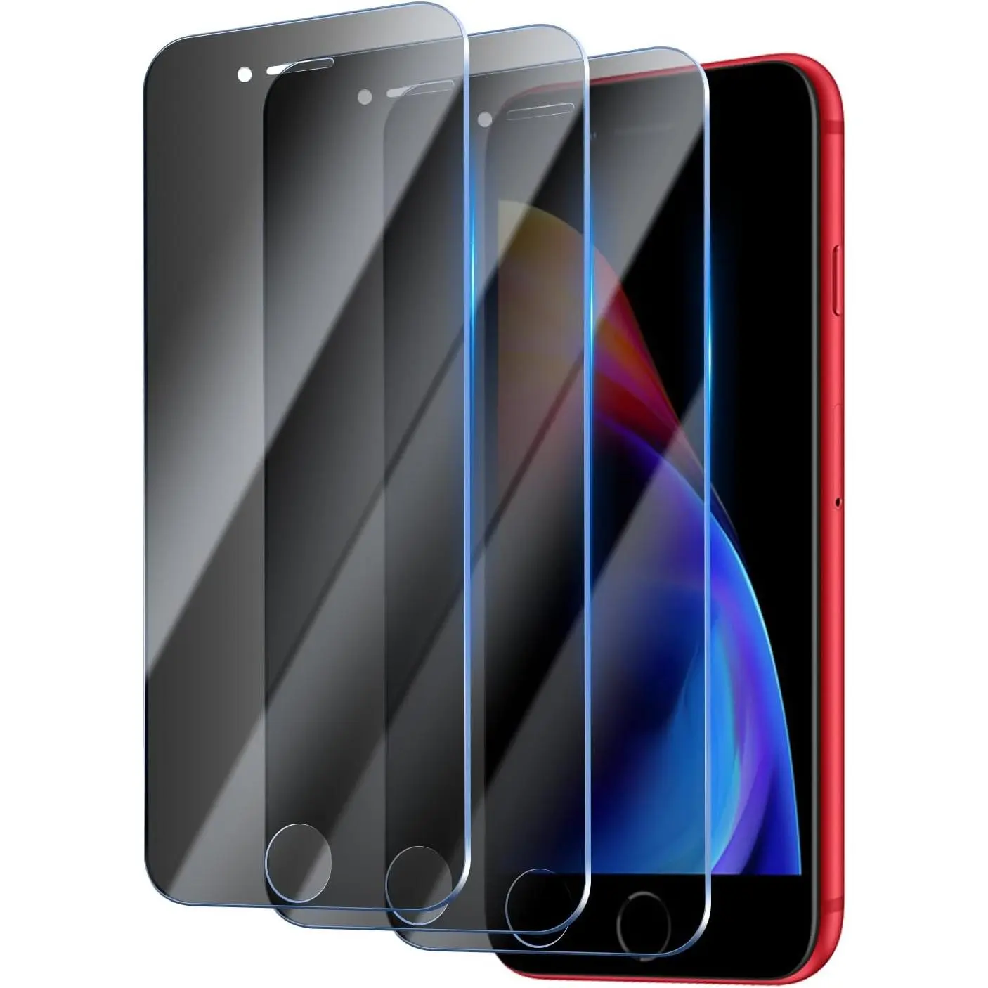 Screen Protector for  8 Plus/7 Plus 5.5 Inch 3 Pack, Tempered Glass Film Anti-spy Scratch Resistant 9H Hardness Case Friendly