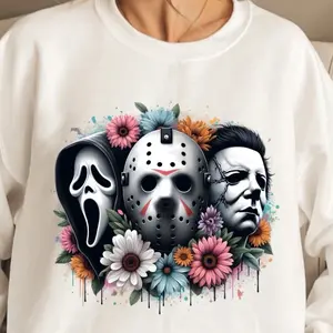 Bad guys and flowers sweatshirt