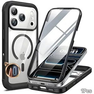 Suitable for iPhone 17 Pro Max/16 Plus/15/14/13/12/11 phone cases. 360° full coverage phone case, screen protector, Accessories, [with MagSafe magnetic attraction], anti-drop 16 Pro protective case.
