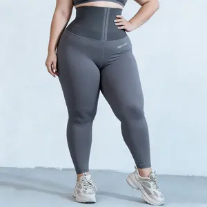Plus Size Stretch Leggings – High Waist Tummy Control & Booty Lift, Flexible Fit for Curvy Women